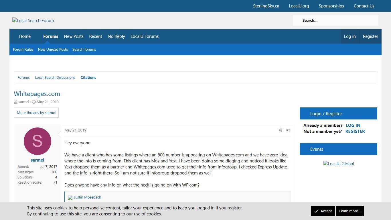 Whitepages.com | Citations | Local Search Forum